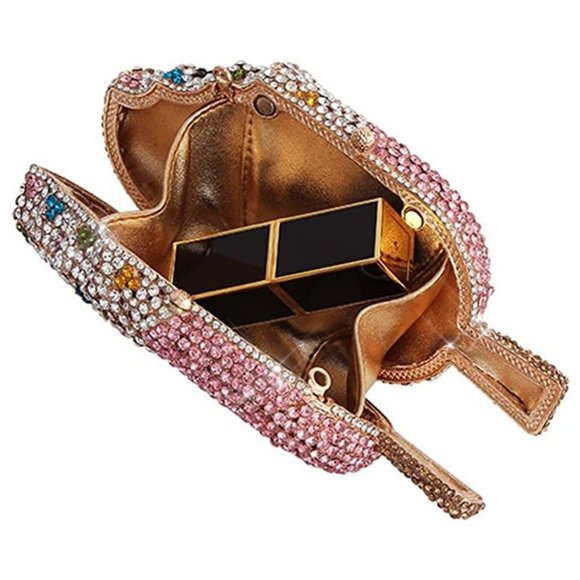 Sparkling Bling Swarovski Crystal Rhinestone Ice Cream Bag Popsicle Clut… - Picture 10 of 17